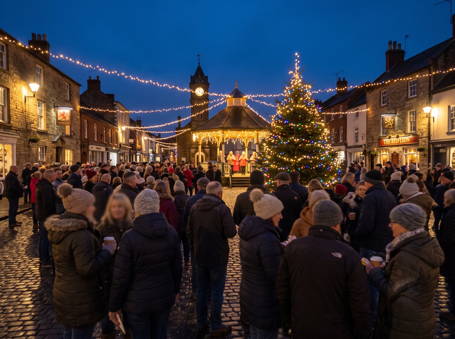 A community fireworks display and Christmas lights switch-on, the kind of local event affected by Martyn's Law